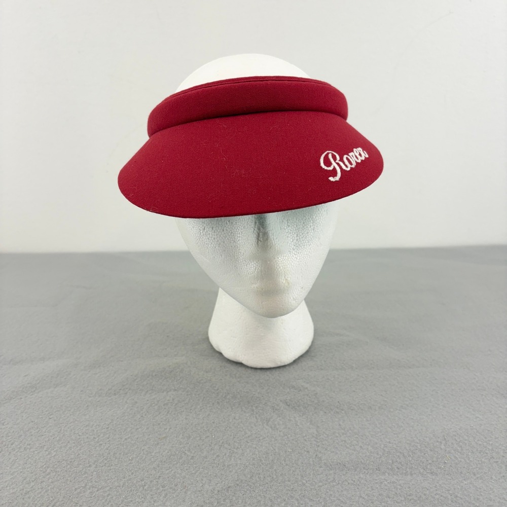Texace Texann Red Clip On Visor USA Vintage Embroidered "Rorer" Pharma Promo 2